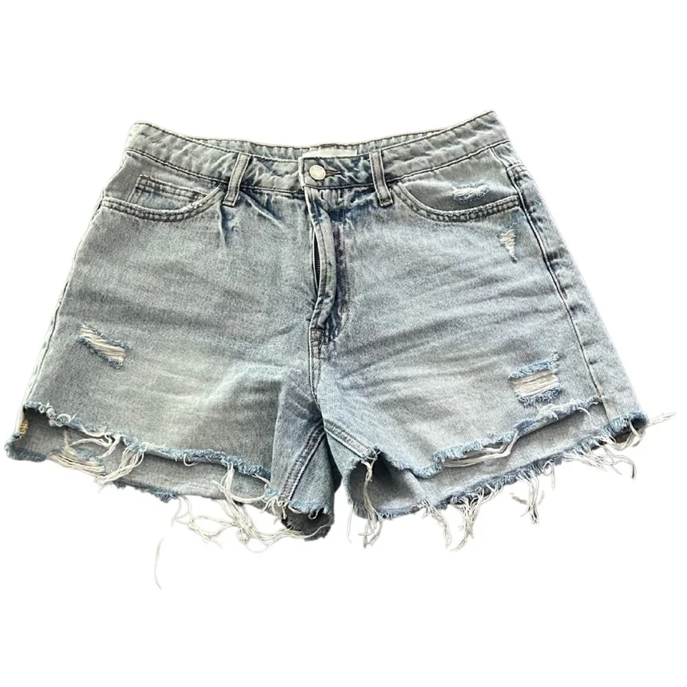 Vervet Rebecca High Rise Denim Shorts | Light Blue | Size M